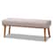 Baxton Studio Odessa Mid-Century Modern Grey Fabric and Walnut Brown Finished Wood 5-Piece Dining Nook Set 175-10843-10842-10980-10840-Zoro - alternate 3
